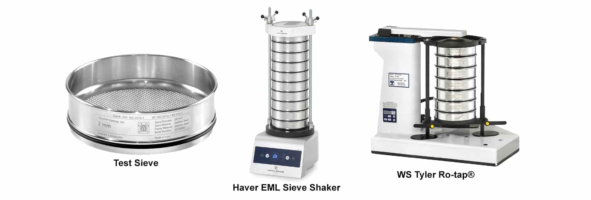 Sieves manufacturer, Hast Test Sieves manufacturer,Haver EML Test Sieve Shakers, Ro-tap Sieve Shaker, Certified sieves, Calibrated sieves manufacturer, in vadodara, gujarat, mumbai, india
