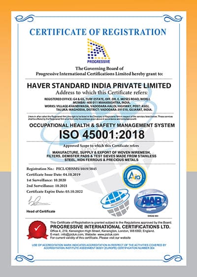 Haver Standard | High Quality Wire Mesh Assurance in Vadodara